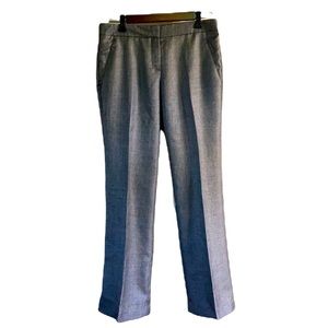 theory gray gold wool blend classic trousers faux pockets 4